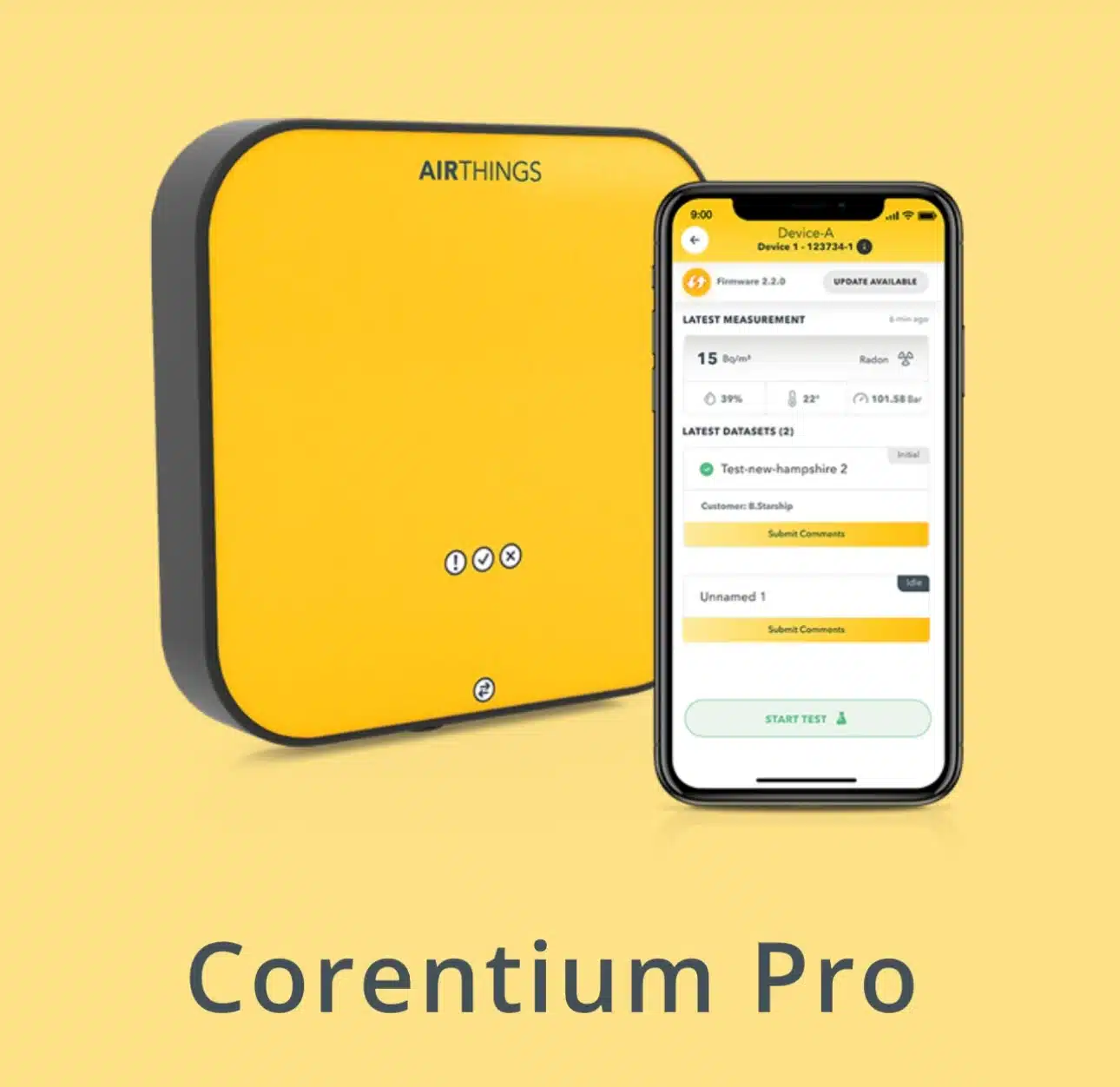 Corentium Pro Radon Test Software